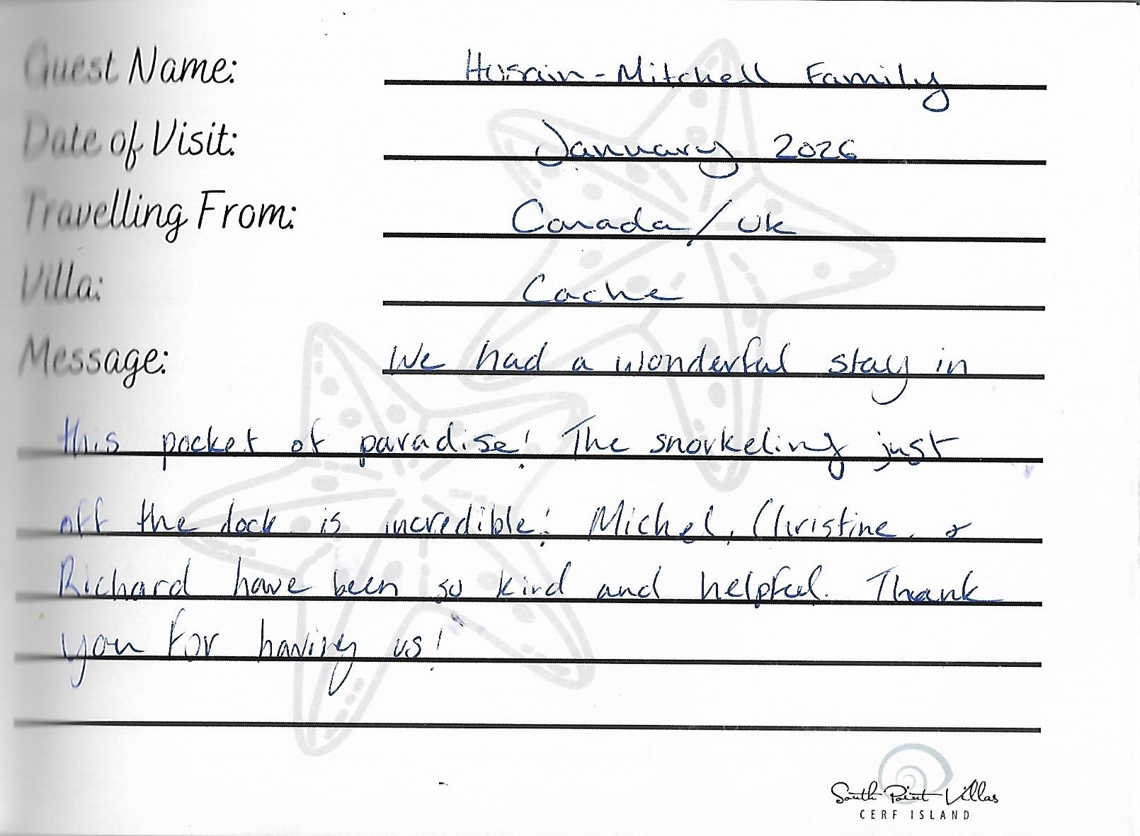 Husain-Mitchell Family