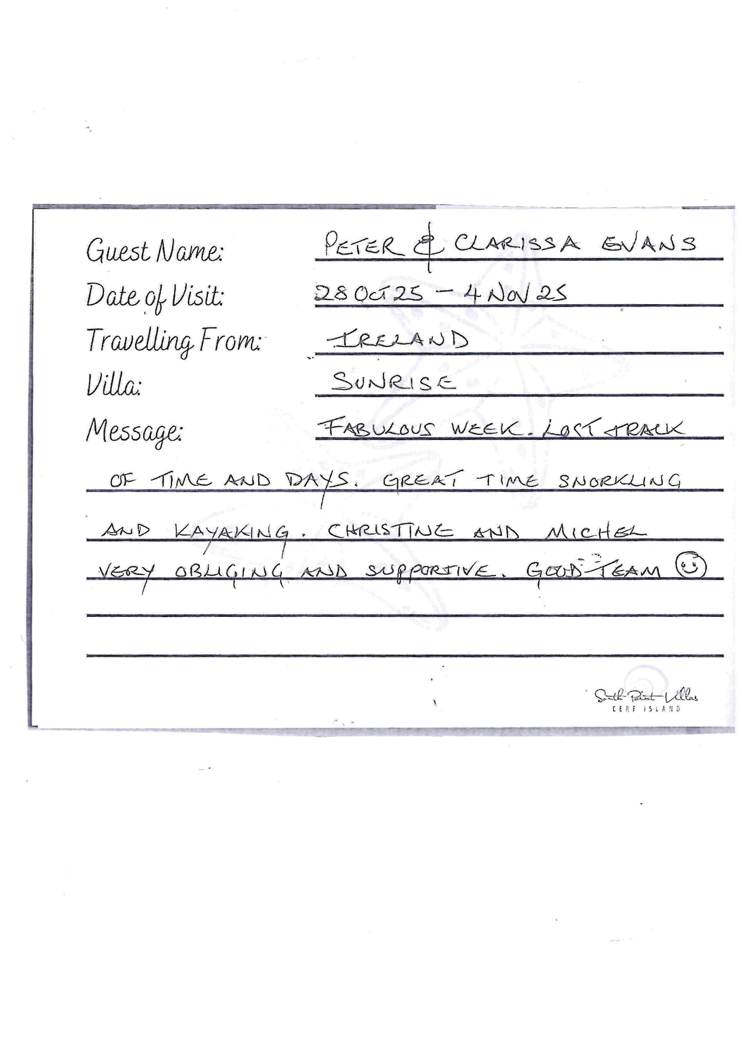 Peter & Clarissa Evans