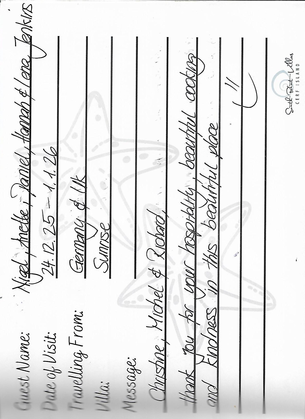 Nigel, Anette, Daniel, Hannah & Lena Jenkins